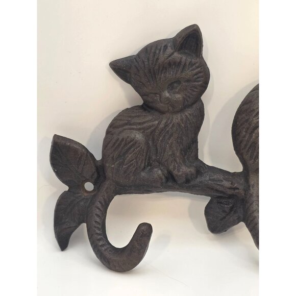 Vintage Cat Cast Iron Tail Hook Wall Hanger - Picture 6 of 8